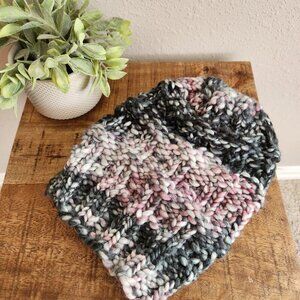 Handmade Heavy Knit Winter Hat Colorful Pattern